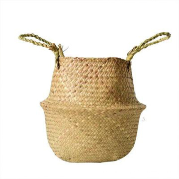 Factory price natural woven seagrass belly basket flower basket flower pot basket for flower arrangement